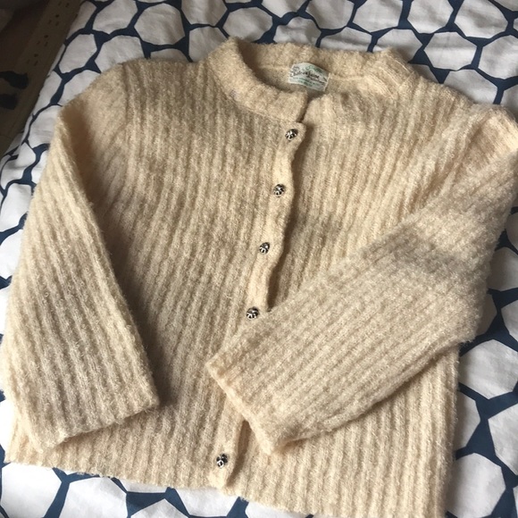Vintage Mohair and wool cardigan retro rare sweet - Picture 2 of 3